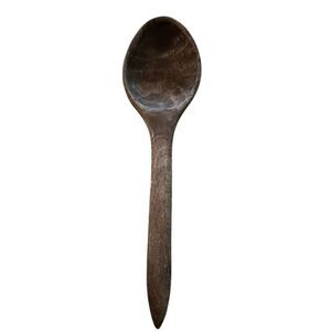 Vintage Hand Carved Wooden Spoon 10” Pot Hook Rest Primitive Rustic Decor